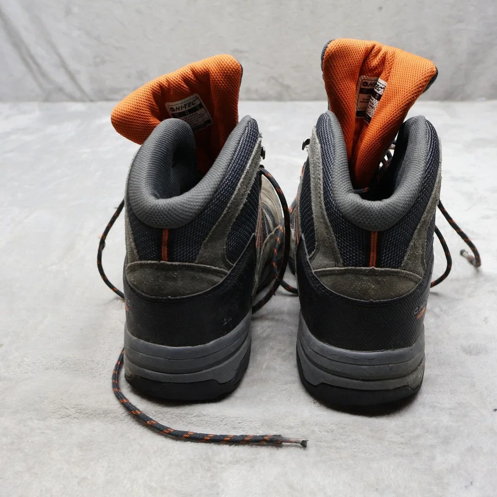 Hi-Tec Mens 11 Hiking Boots Green Gunnison Mid WP Trekking Waterproof Traction